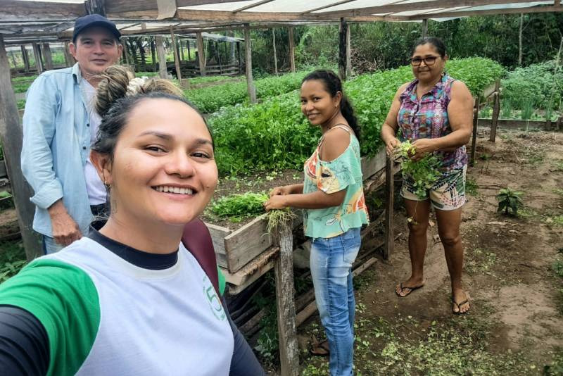 Mulheres avançam ns trabalhos rurais e têm apoio da Empresa de Assistência Técnica e Extensão Rural do Pará (Emater) 